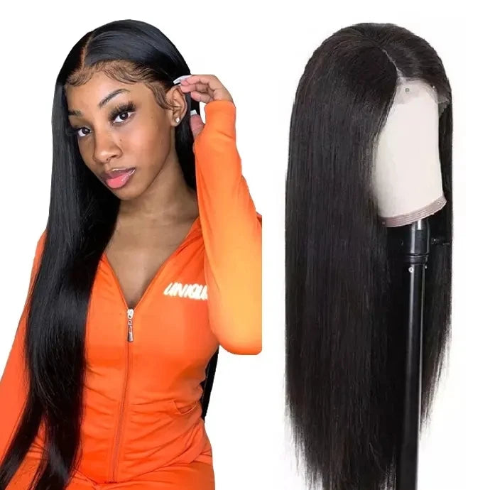Wholesale 13x4 13x6 Pre Plucked Glueless Virgin Brazilian Bone Straight Human Hair Hd Lace Front Wig for Black Women