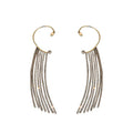 Fashion Ear Cuffs Clip on Earrings Tassel Diamond Earrings for Women Wedding Jewelry Accessories