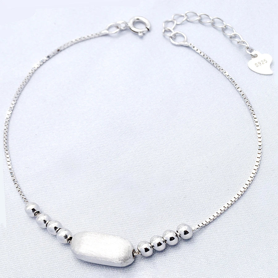 Italian Style Chain Jewelry Real Pure China 925 Ankle Children Sterling Silver Bracelet for Women