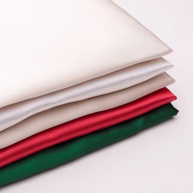 Factory Price 100% Polyester Thick 195GSM Shiny Mikado Silk Satin Fabric by Twill Woven for Bridal Wedding Dresses