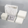 Wholesale Ring Earrings Jewelry Packaging Gift Box Necklace Ear Studs Bracelet Storage Box White Caja Joyeria