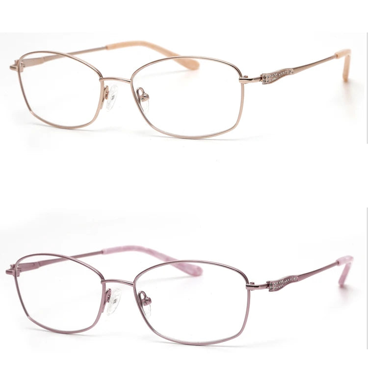 ST8973 Fashion Ultra Light Glasses Retro Customize Prescription Women Pure Titanium Frame Luxury Eyewear Frame for Women