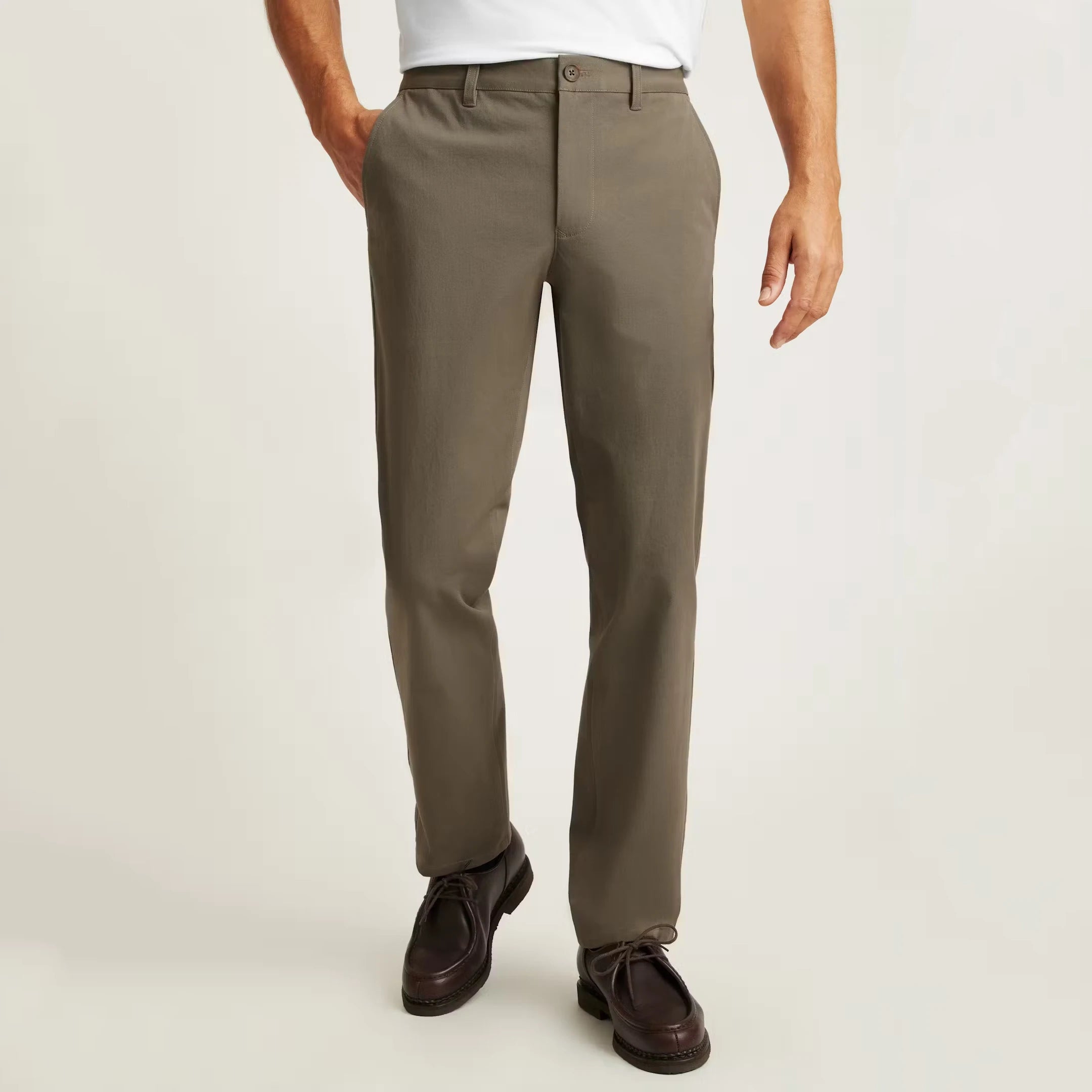 OEM Custom Men's Stylish 4 Way Stretch Chino Pants Moisture Wicking  Fly Pant for Men