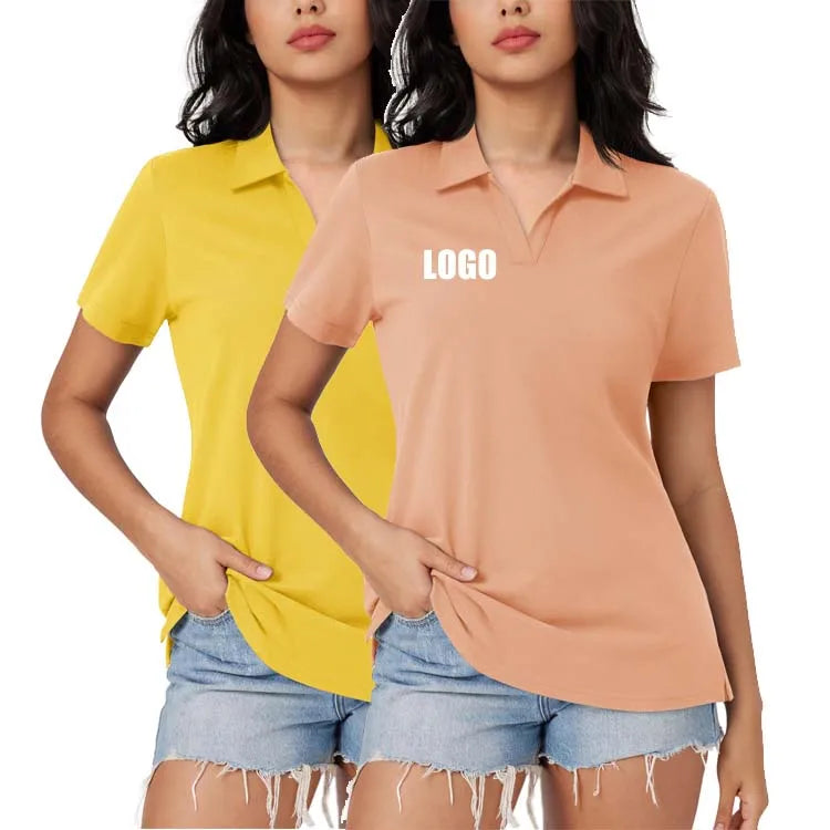 Wholesale Custom logo Breathable Polo Gym Wear Women Polo Shirt for Women Cotton Women Polo Tshirt
