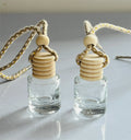 Factory Luxury Unique Empty 6ml 8ml 10ml square Hanging Car Perfume Diffuser Bottle Wood Lids