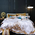 ODM Courtly Style White Girl Embroidery Duvet Cover king Size 100%cotton Pillow Cover Home Textile Bedding Sets Supplier