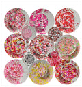 Valentines Clay Slices Colors Lips Love Hearts Candy Flower Sprinkles for D I Y Crafts Filling Accessories