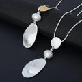 TongLing European Oval Ball Designer Jewelry Wedding Necklace for Women Pendant Necklace Alloy Necklace