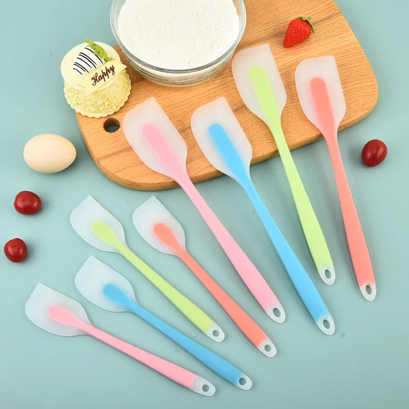 Premium Small Solid Food Grade Silicone Spatula Scraper Spoon Non-Stick Heat Resistant Dishwasher & Oven Safe Baking Pastry Tool