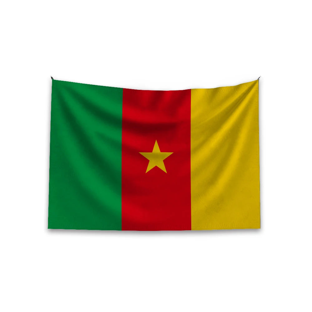 Promotional Product Double Side Printed Custom Cameroonian Flag 100%Polyester for Outdoor Decoration Custom Cameroon Flag
