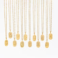Fenny 18K Gold Plated Tarnish Free Fashion Zirconia 12 Zodiac Stainless Steel Pendant Necklace Stainless Steel Jewelry Wholesale