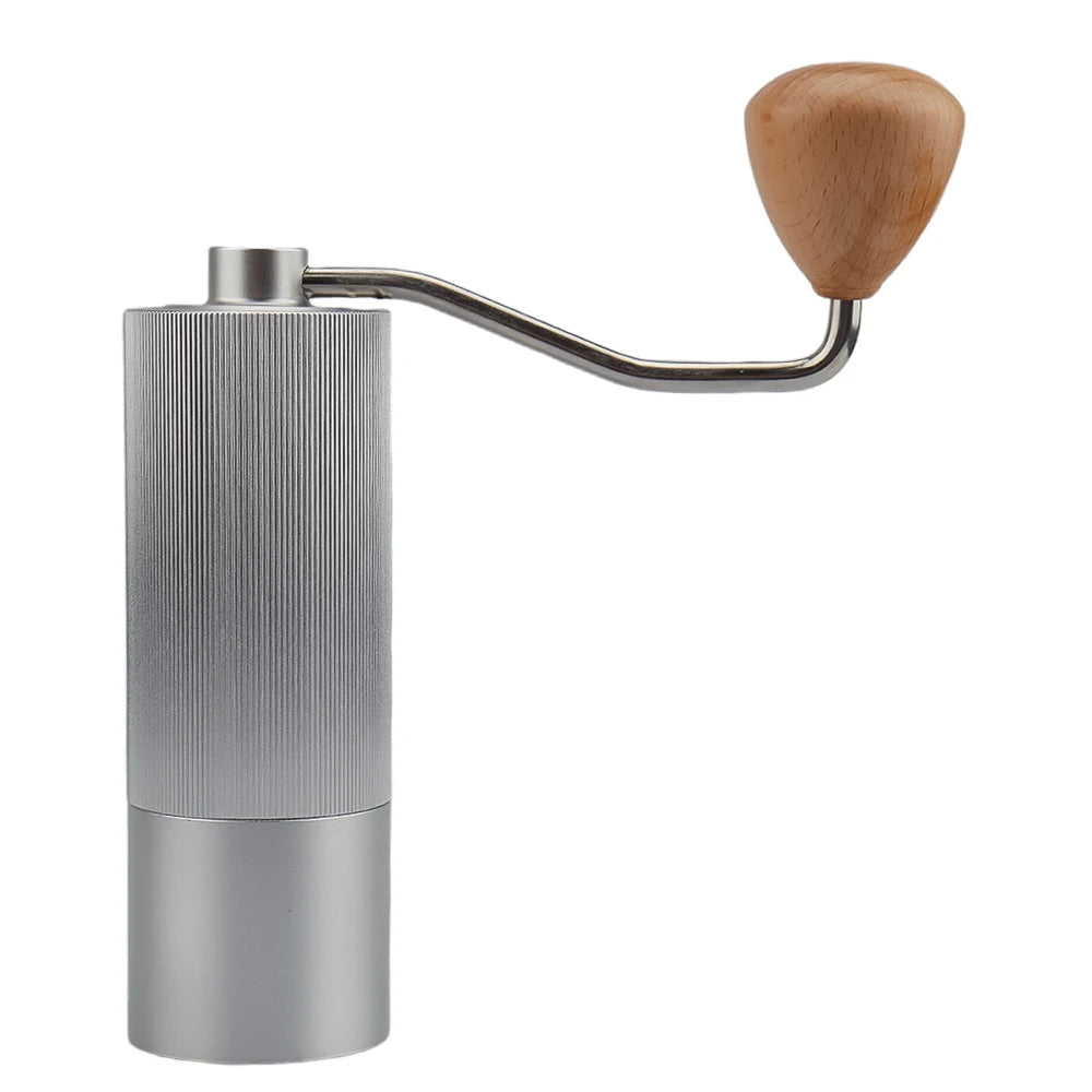 Hot Selling Factory Manual Coffee Grinder 20g Silver Aluminum Hand Coffee Grinder HX-1011S 38mm 5 Cores Stainless Steel Burr