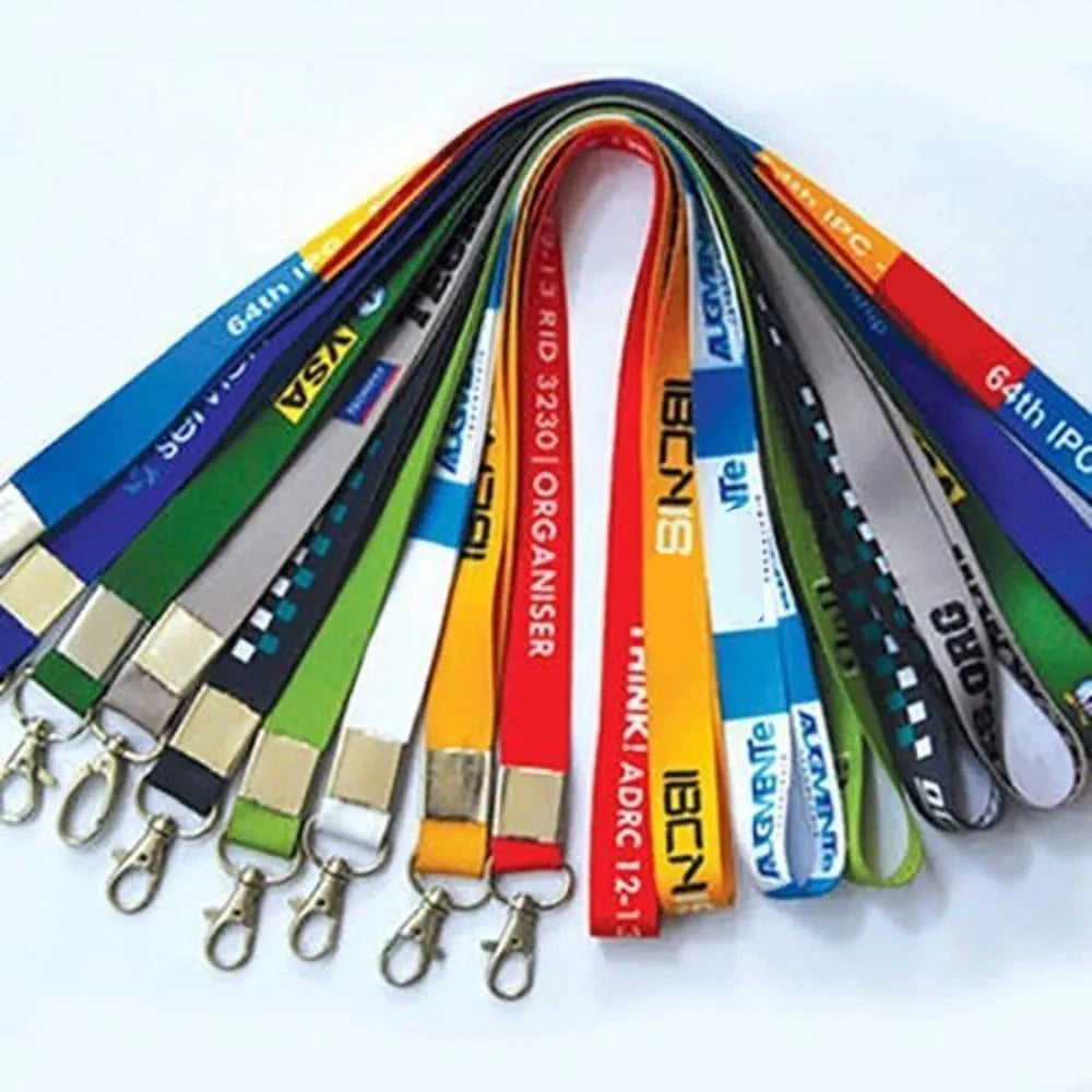 Custom Printed Adjustable ID Card Holder Lanyard with Hook Durable Strap Anti-Lost Polyester Material