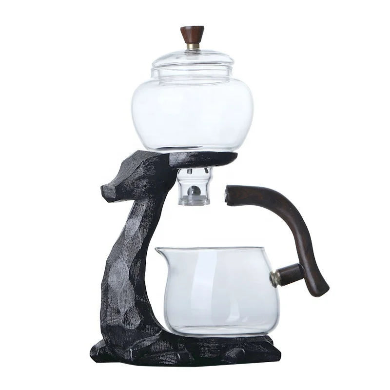 Glass Semi-automatic Tea Set Lazy Kung Fu Tea Brewer Teapot Cup Fawn Household Tea Maker
