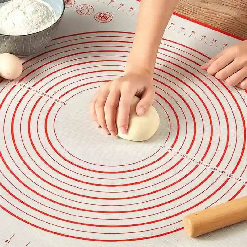 Silicone Baking Mat Non Slip Pastry Mat with Measurement Cookies Pie Baking Mat Sheet