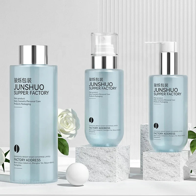 Wholesale Luxury 500ml PET Plastic Facial Face Toner Bottle Cometic Packaging Bottle With Screw Caps