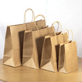 Top-Ranking Brown Kraft Paper Gift Bag Eco-Friendly Fast Food Take Away Tote Bag with Custom Logo Wholesale Patch Handle