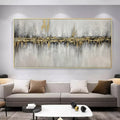 100% Hand Painted Beauty Scenery Wall Hanging Picture Gold Foil Modern Abstract Art Oil Painting