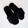 Women's Size Fuzzy Upper Slip on Autumn Winter Warm Furry Indoor House Slippers Fur Home Slides