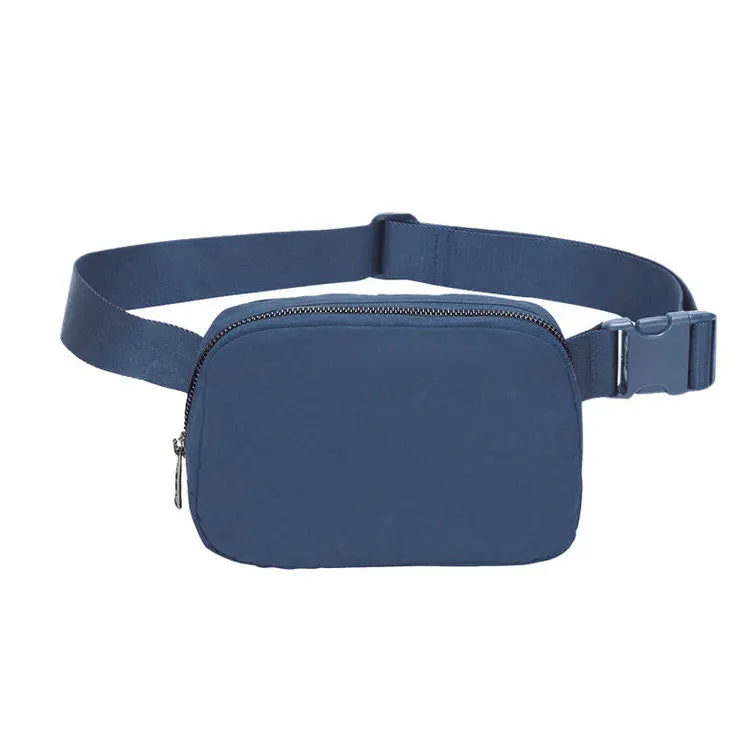 Deep Blue Fashion Print Women's Waist Bag Hiking & Outdoor Sports Side Chest & Bum Belt for Travel & Run Pouch Type