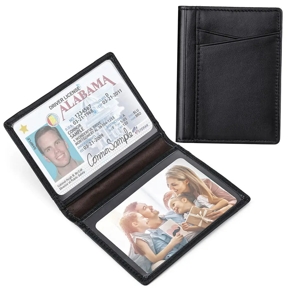 Wholesale Custom Pu Leather Driving License or Driver License ID Card Holder