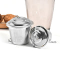 Improved Small Engraved Extra Fine Fancy Silver Metal Customized Logo Loose Stainless Steel Tea Infuser Strainer