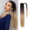 Immediate Delivery Straight Ponytail Extension 26 Inch Ponytail Natural Long Ponytails Wrap Around Synthetic Hair Pieces