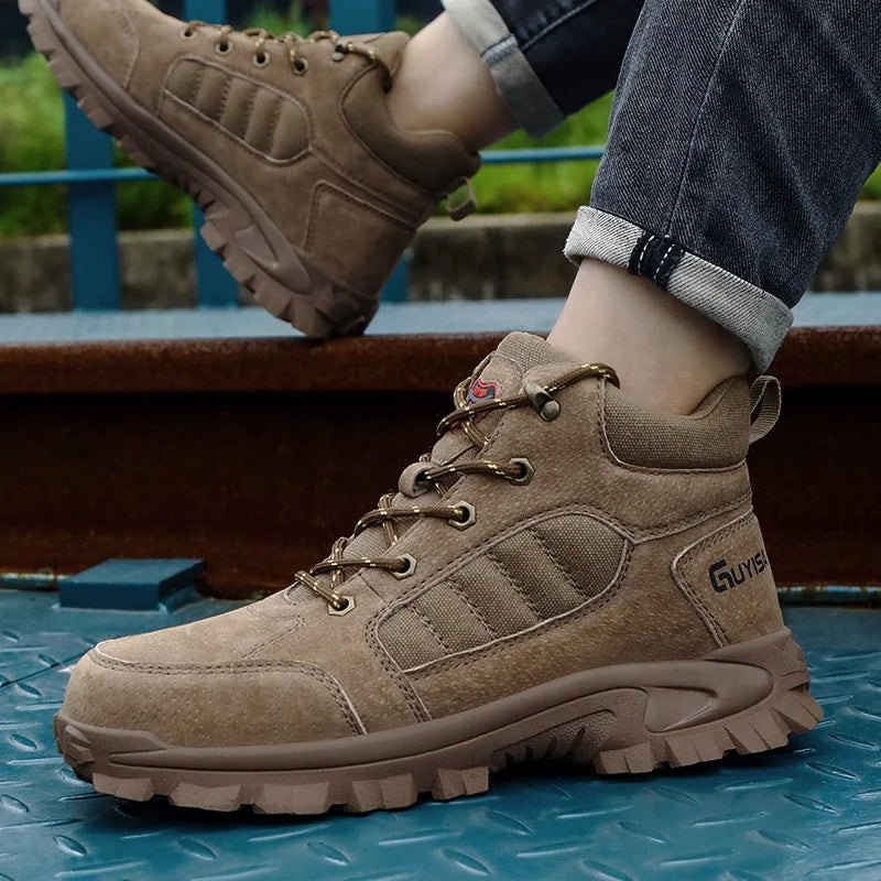 GUYISA Fashion Steel Toe Safety Shoes Light Andcomfortable Industrial Non-slip Construction Work Shoes