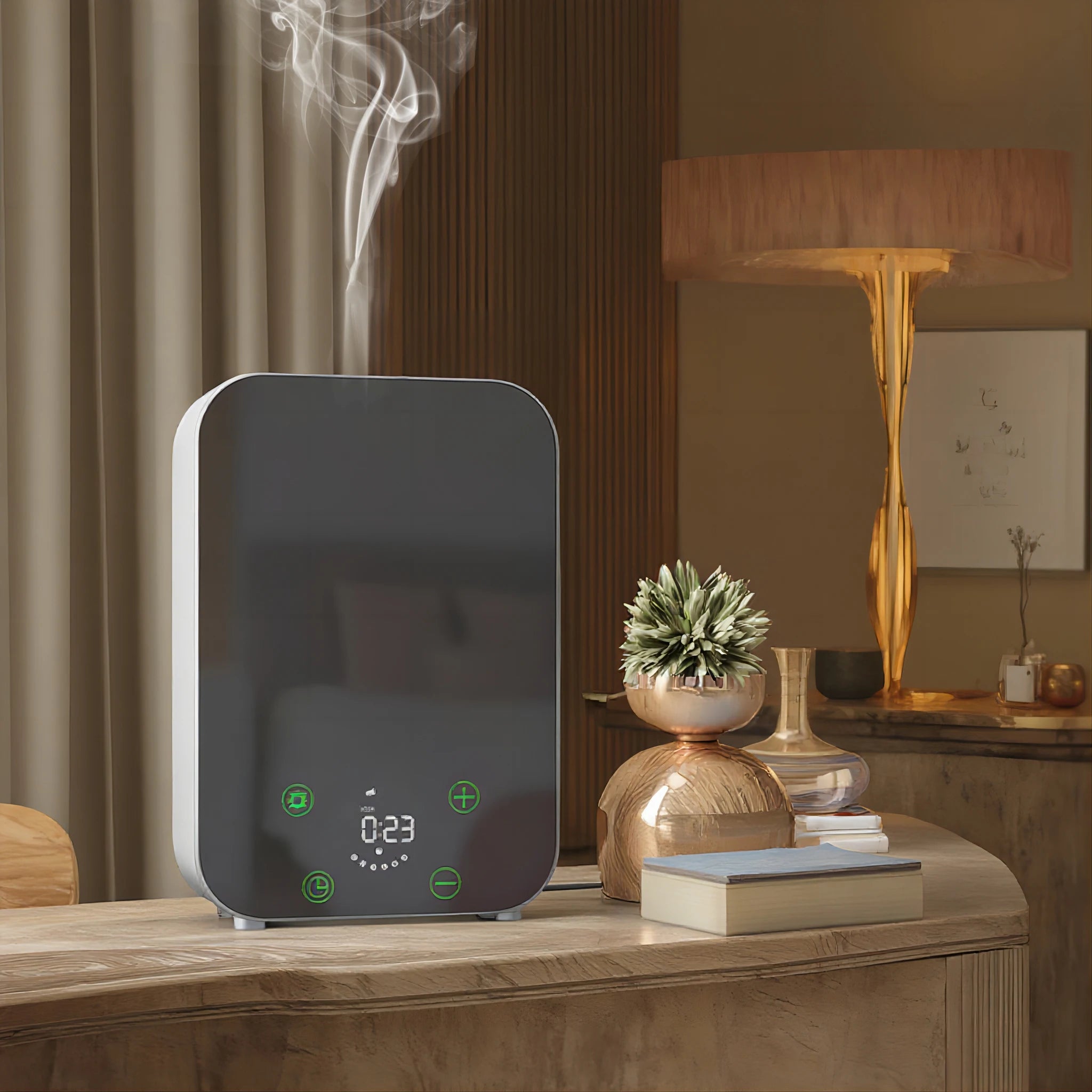 Factory Wholesale Pure Essential Oil Aroma Diffuser for Office Waterless Scenting Machine for Household Touch Screen Design