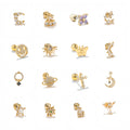 Trendy Zircon Earrings with Durable Titanium Posts Metal Finish for Women and Teens