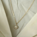 Simple Trendy Fashion INS Pure 925 Sterling Silver CZ Zircon Round Pearl Pendant Necklace for Women Girls