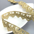 Hot Selling Wholesale Fabric New Gold Guipure Lace Trim Hot Selling Lace Accessories in Europe and America for Garment JDB20