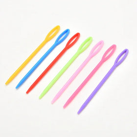 Large-Eye Plastic Sewing Needles Colorful Safety Lacing Needles Yarn Sewing Needle for DIY Sewing Handmade Crafts