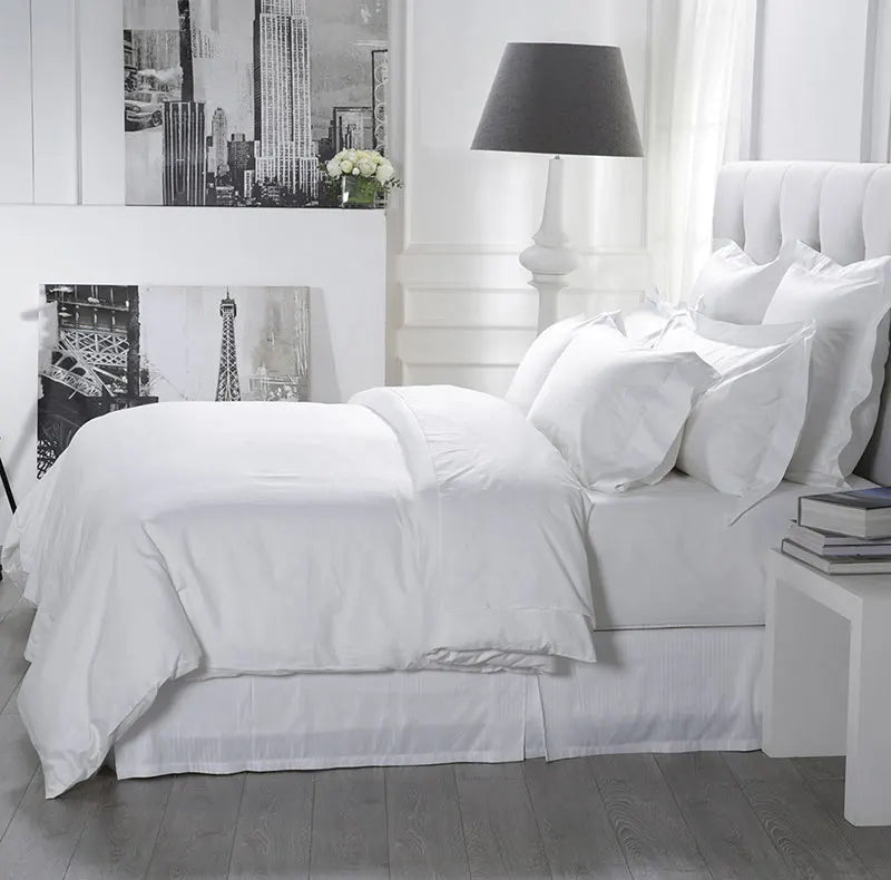 Luxury Westin White Hotel Pillowcase Comfortable Bad Sheet Cotton Bedding Set Sheet Pillowcase & Duvet Cover Sets White Color