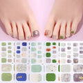 Customized 3D Plastic Toe Nail Stickers Colorful New Design Foil Wrap Foot Sticker