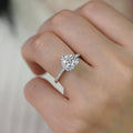 Jovovasmile 1CT Heart Cut 925 Sterling Sliver White Gold Moissanite Wedding Ring for Woman Engagement
