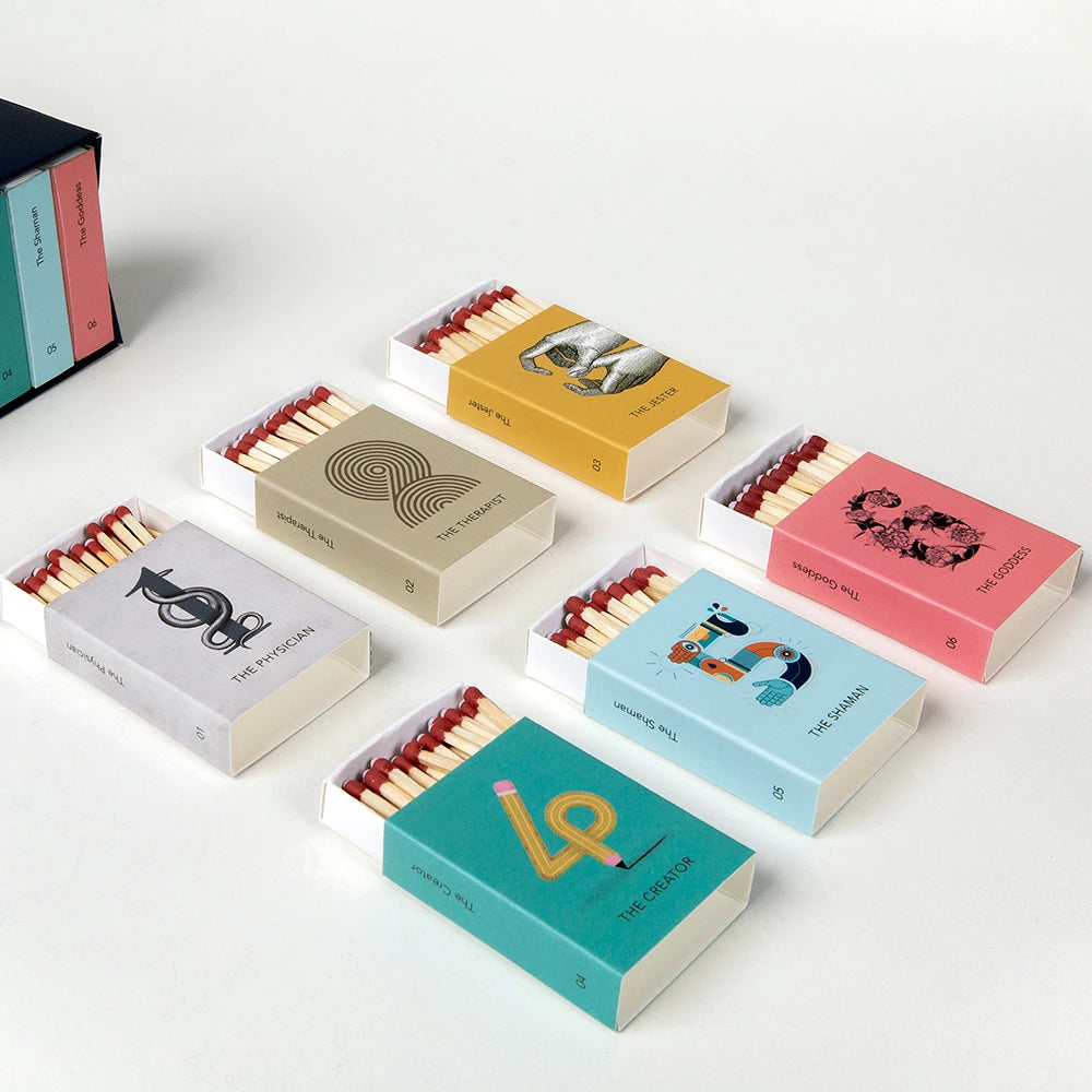Customized Safety Long Box Printed Pink Colorful Household Candle Matches with Match Sticks
