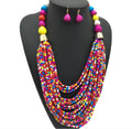XD1804668 Hot Selling Bohemian Style Beads Jewelry Set Fashion Necklace Earrings Set Beads Necklaces Set for Women