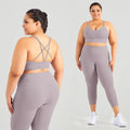 Ufinebest Hot Sells Nylon Spandex Nude Feeling Women Yoga Wear Suits Custom Oem 3/4 Length Training Fitness Sets Women