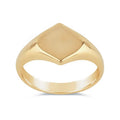 LOZRUNVE Delicate Jewelry 18k Gold Plated 925 Silver Engraved Personalized Lotus Petals Shaped Signet Solid Ring