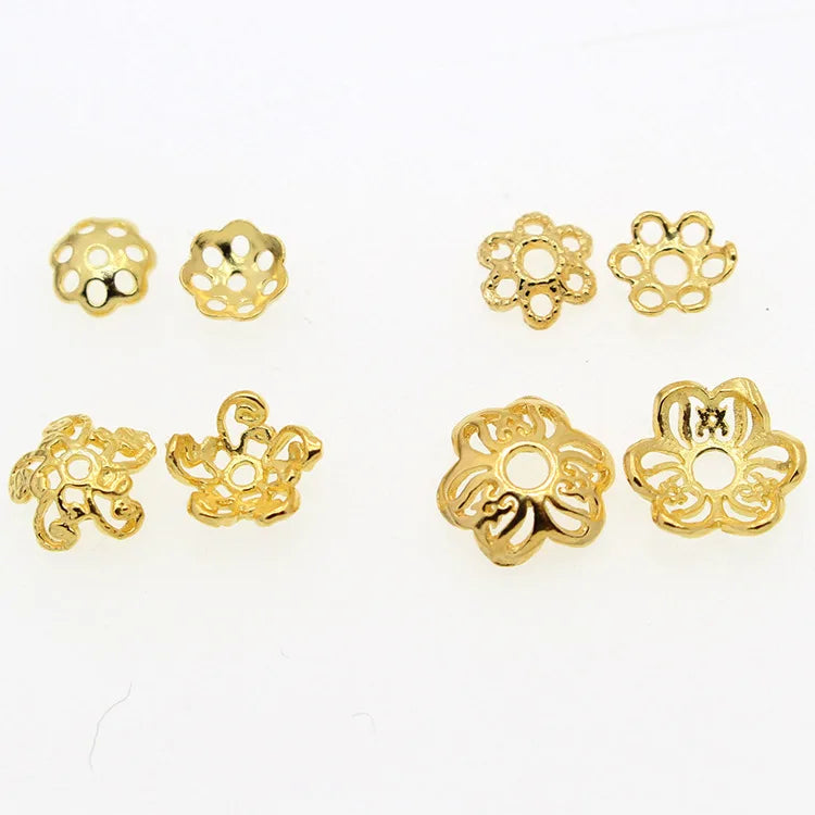 Wholesale Jewelry Accessories Findings S925 Sterling Silver Plate Septum Beads Gold Plated Beads for Jewelry Making5 Mm-8 mm