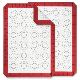 Custom Logo Silicone Non-Stick Macaroon Baking Mat Food Safe Pastry Tool-Pack of 2