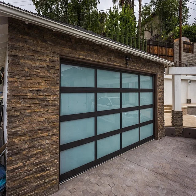Aluminum alloy frosted glass garage door manufacturer
