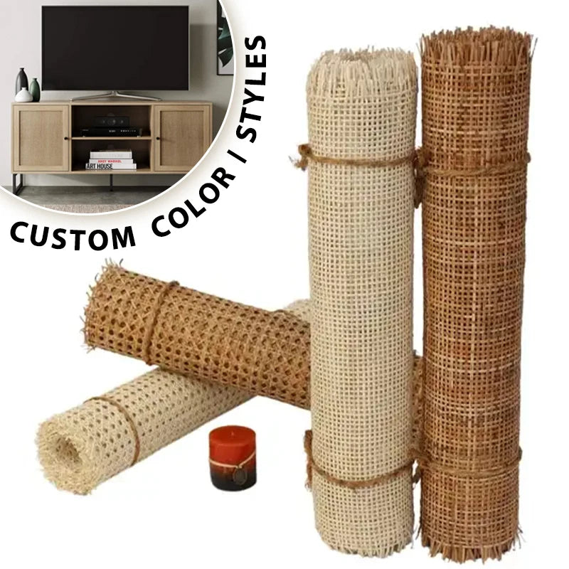Free Sample Durable Non-Toxic Natural Rattan Material De Rattan Cane Woven Wicker Roll Made in China