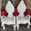 Modern Luxury High-Back Queen King Throne Chairs Solid Wood Banquet Event Dining Hotel Furniture for Royal Weddings Available MegaBDM