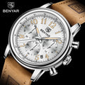 2023 New BENYAR 5190 Clock Luxury Men Quartz Wristwatch Sports Leather Gift Watches 30ATM Waterproof Fashion Watch for Men