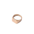 Simple Stainless Steel 18K Gold Plated Rectangle Plate Finger Ring Titanium Steel PVD Geometric Engraved Rectangle Rings Jewelry