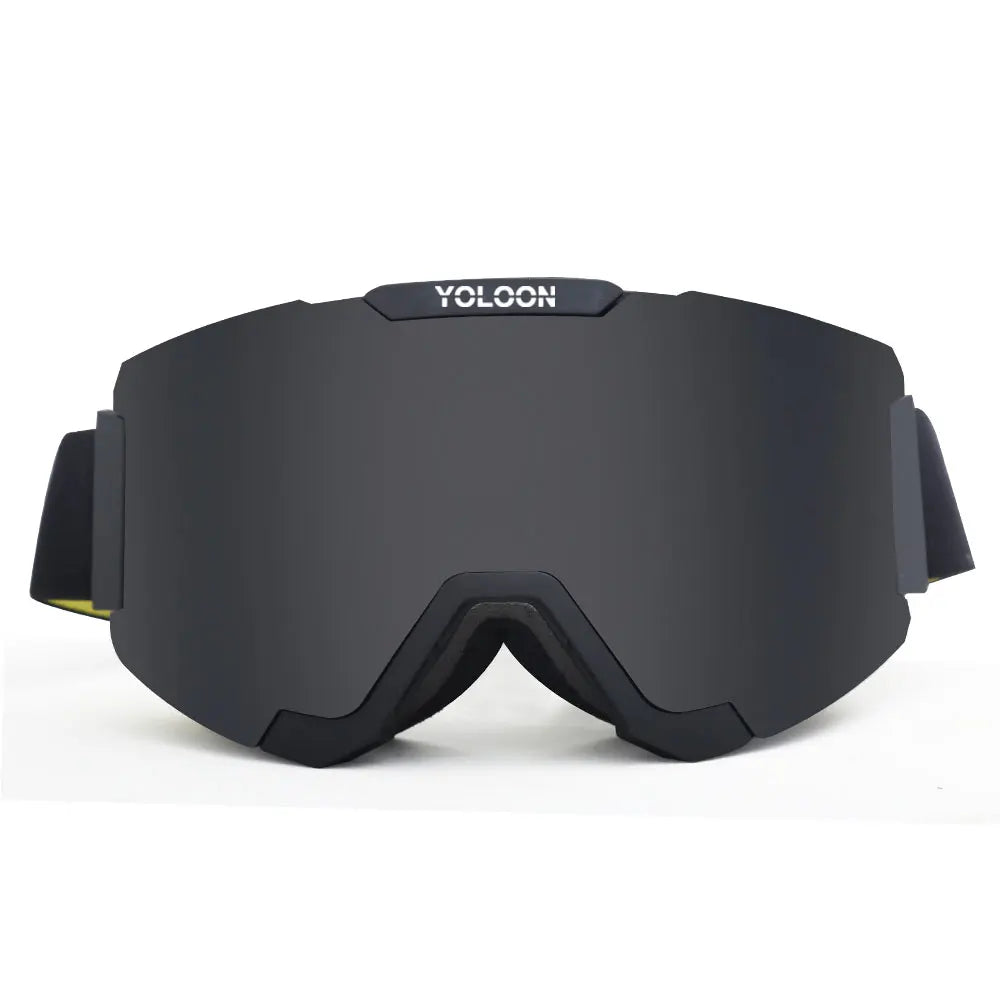 Anti Fog Ski Goggles with Nose Guard Anti UV Custom OEM Myopia Snow Goggles Photochromic Lenses PC Material Adjustable Strap