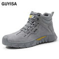 For GUYISA 10KV Insulation Safety Shoes Smash-Proof Stab-Proof with Steel Toe for Outdoor Work Standard Plastic Toe Safety Shoes