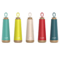 500 ml Eco-Friendly Insulated Stainless Steel Reusable Water Bottle with Wood Lid Back to School Portable